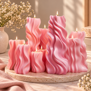 Elegant Wavy Spiral Decorative Candle