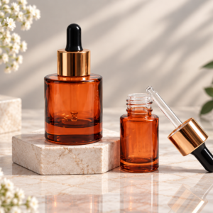 Luxury Thick Amber Glass Dropper Perfume Bottle