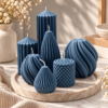 Twisted Geometric Spiral Pillar Candle